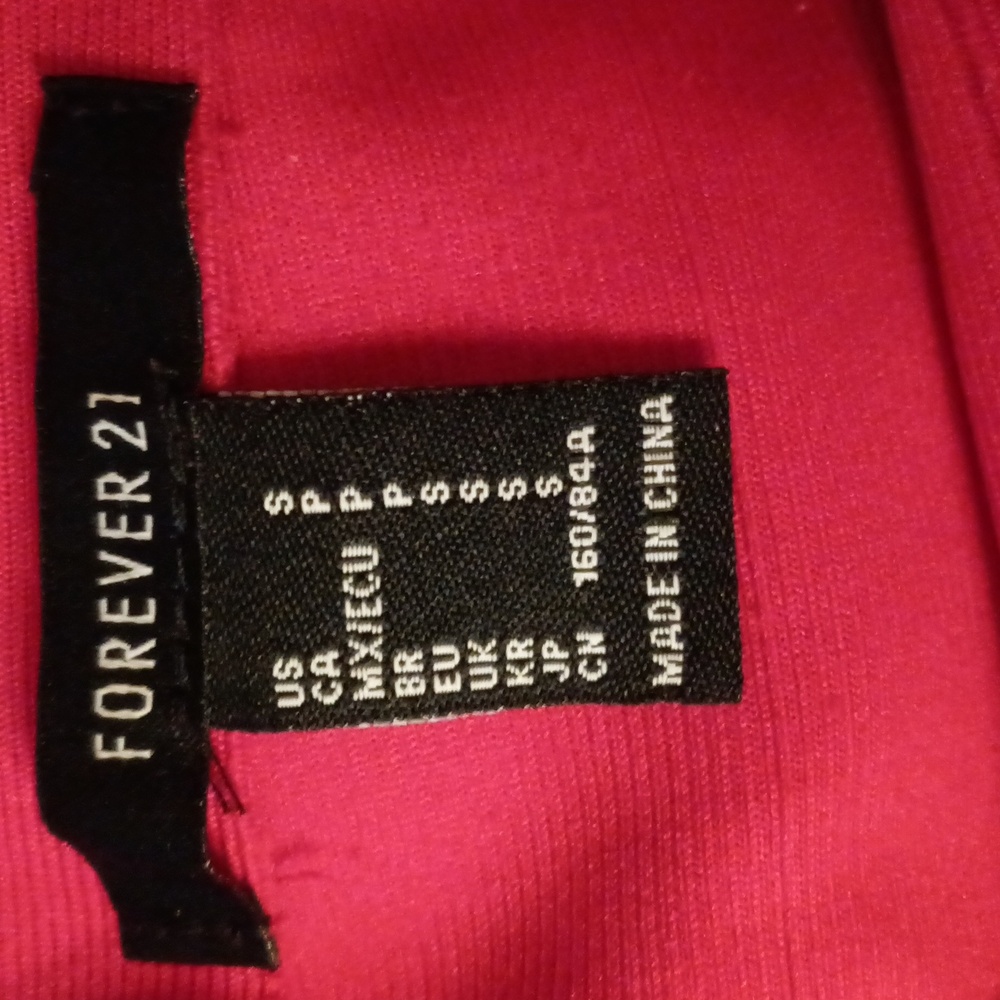 Forever 21 red bodycon off the shoulder dress, sz jr S - Picture 5 of 6